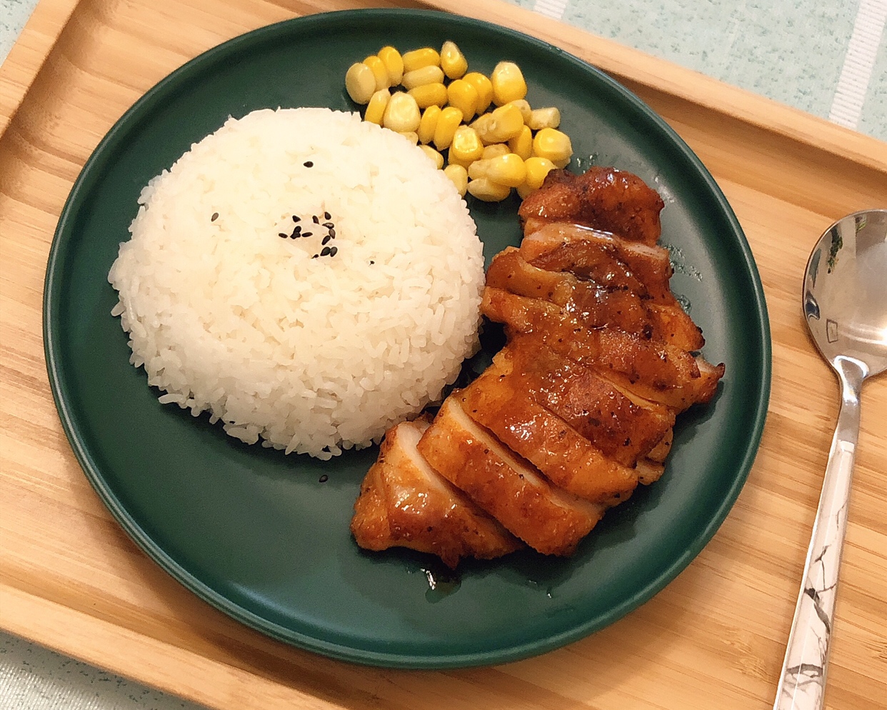 黑椒鸡扒饭～奥尔良鸡扒饭