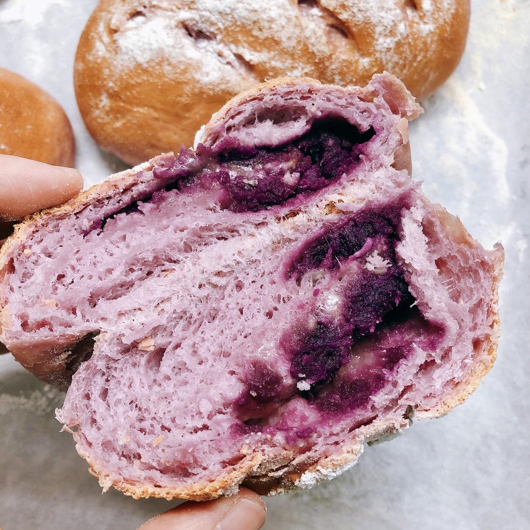 少女粉紫薯麻薯软欧