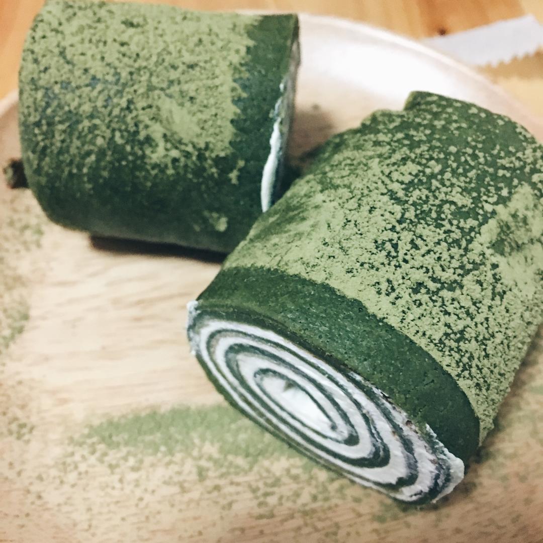 网红食谱│抹茶毛巾卷