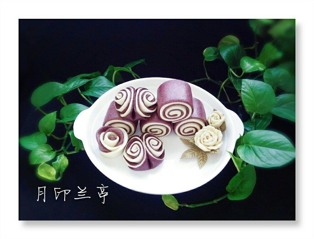 黑米双色馒头花卷（一次发酵）