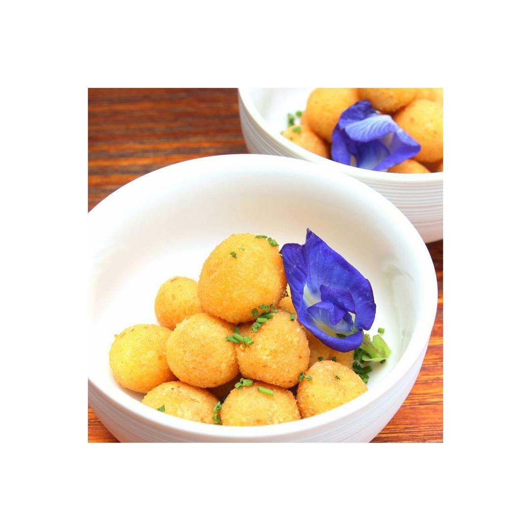 妈妈教炸的红薯丸子