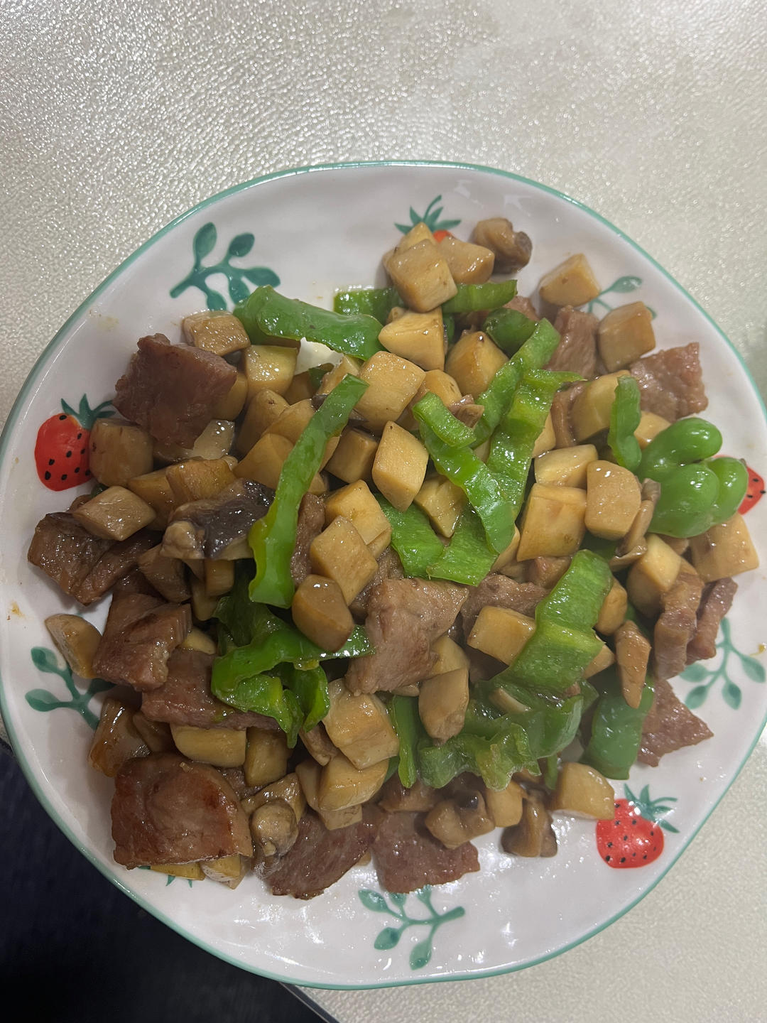黑胡椒杏鲍菇牛肉粒