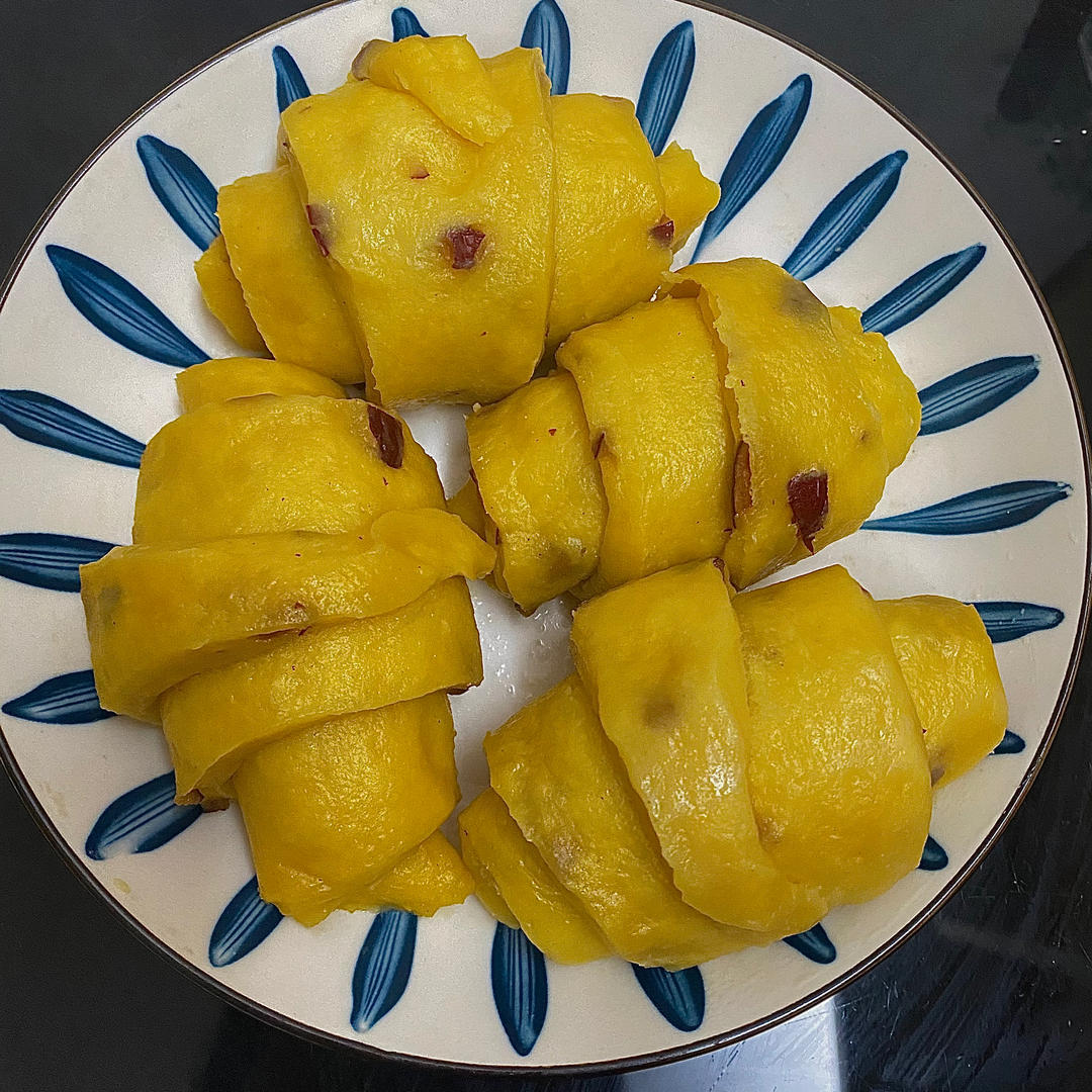 南瓜红枣可颂馒头