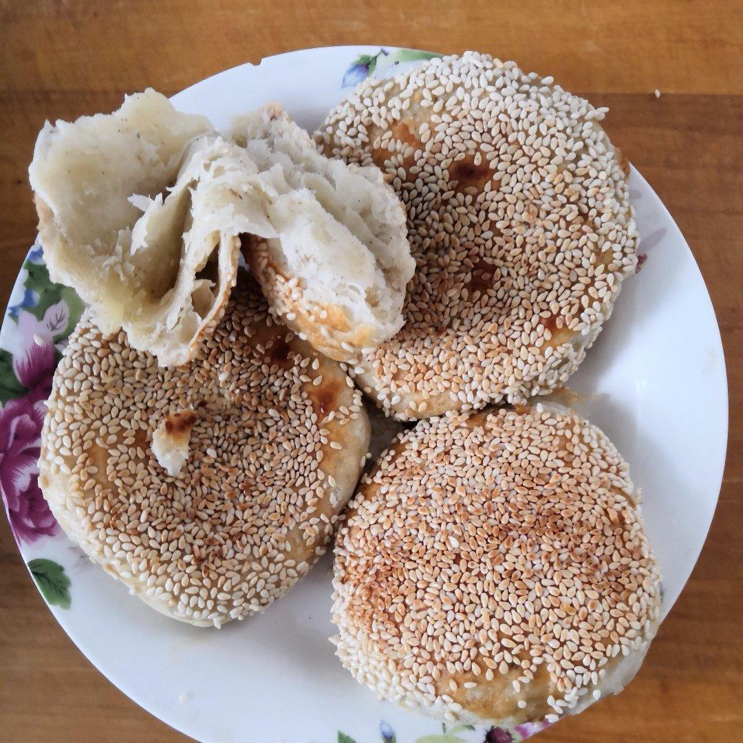 不留一片云做的无酵母版油酥千层烧饼火烧