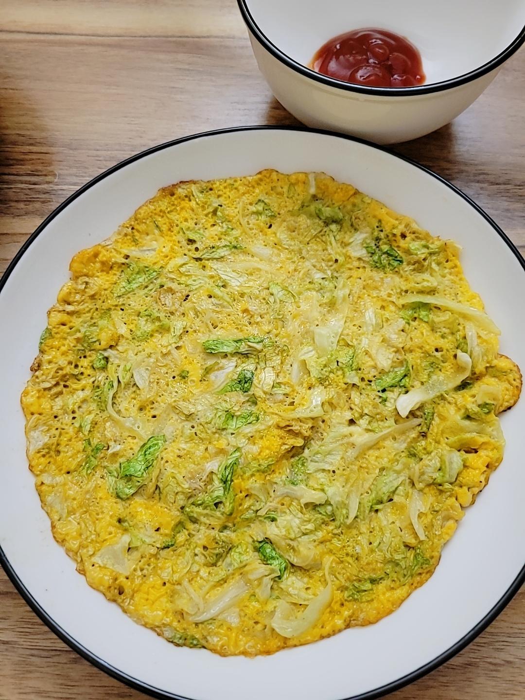 包菜蛋饼也太好吃了吧！！！吃撑才153大卡