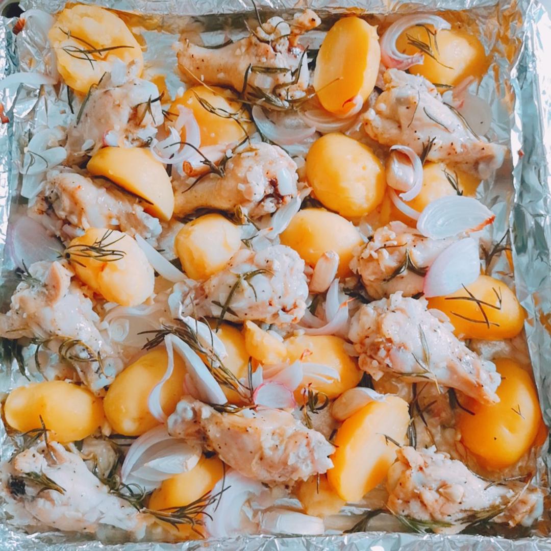 迷迭香烤土豆翅根