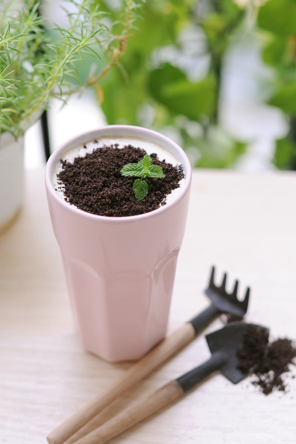 干净大王做的盆栽奶茶