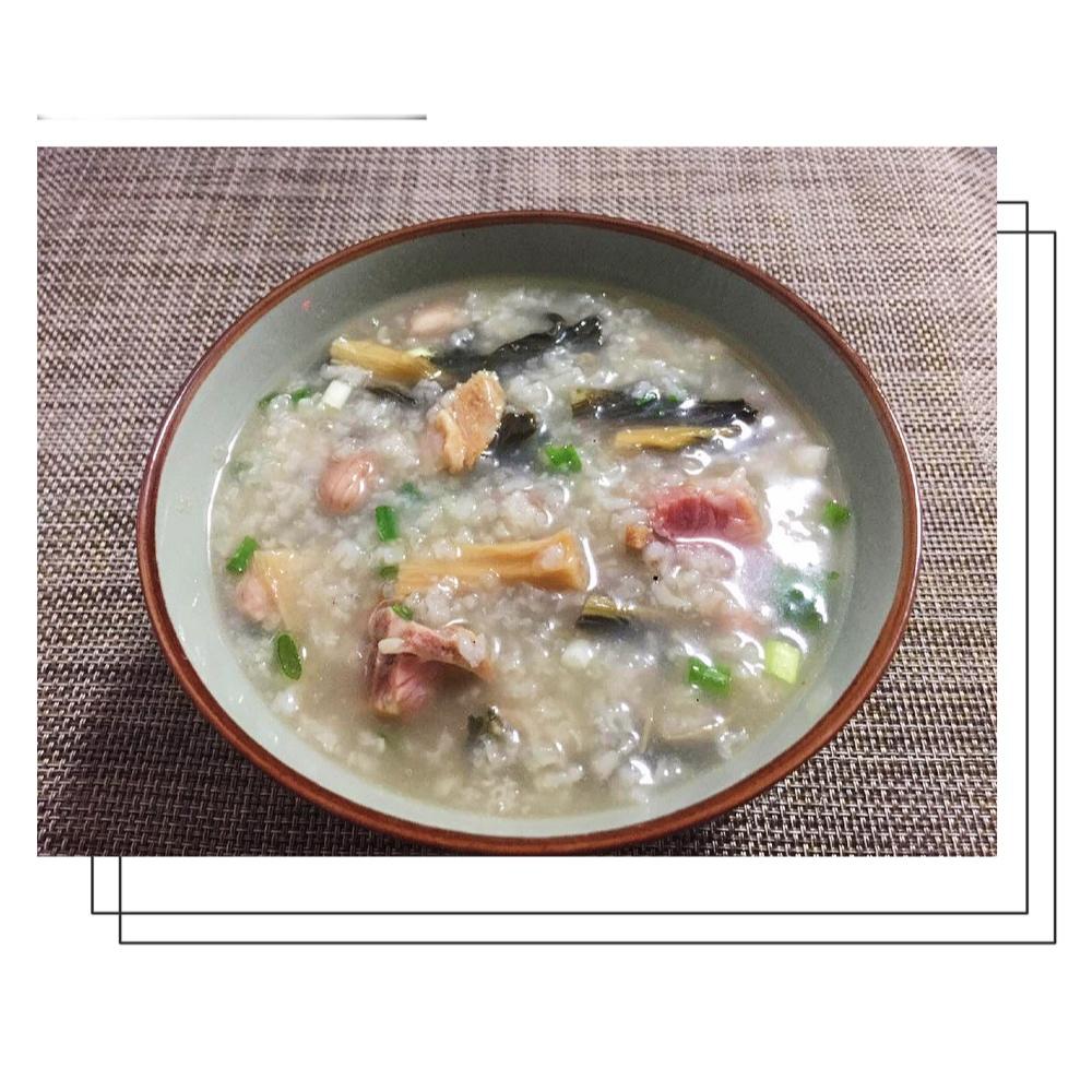 狮子仔贝贝mi做的菜干烧骨粥