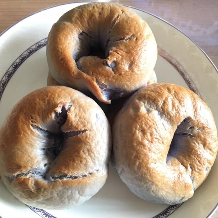 蝶豆花贝果