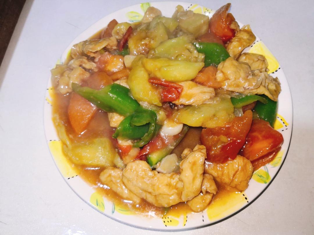 〈烧茄子〉，西红柿版。欣小厨 😉