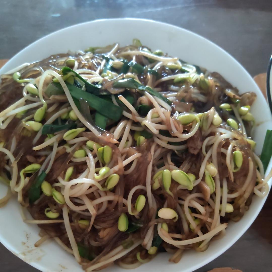 豆芽炒粉条