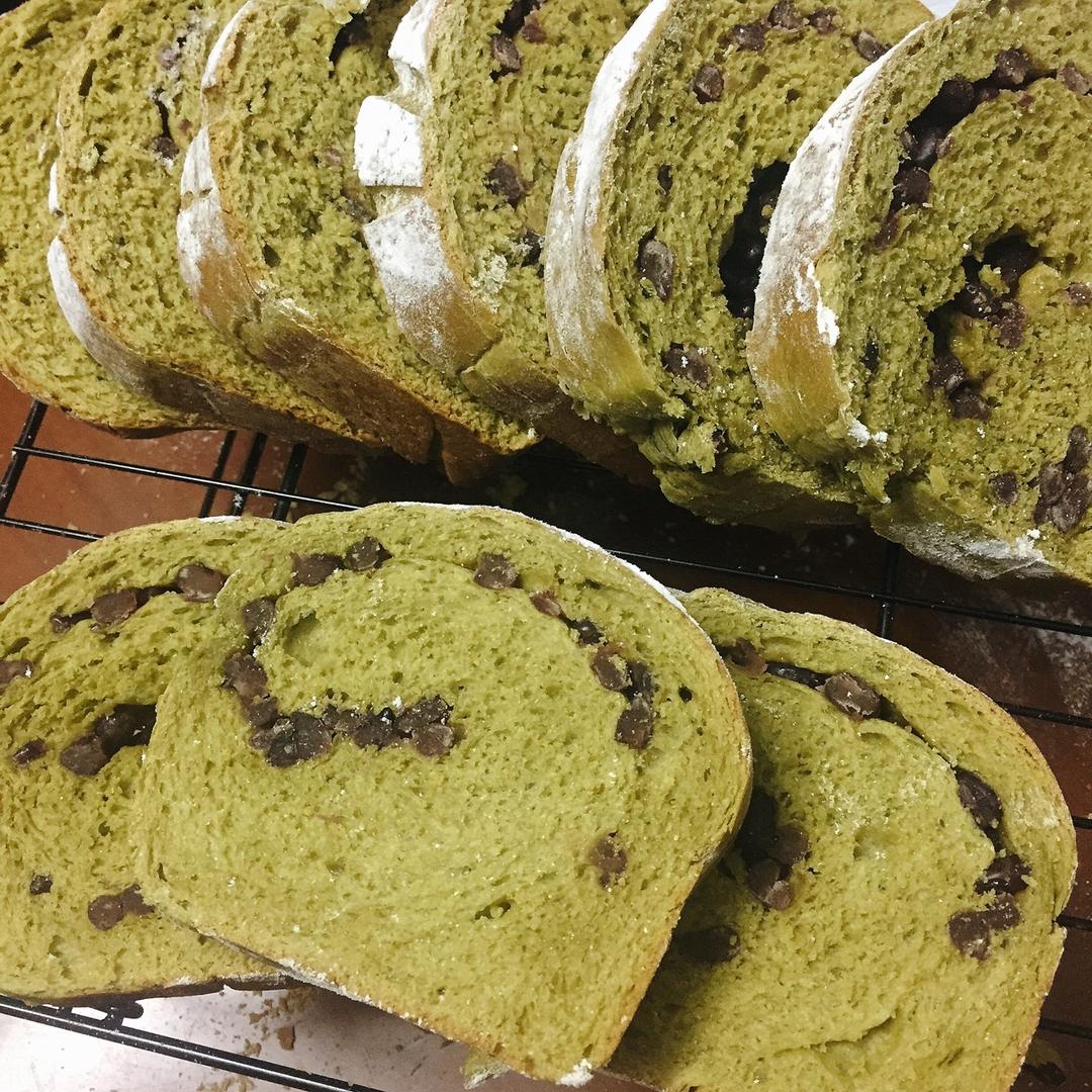 抹茶蜜豆吐司