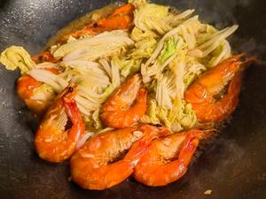 白菜大虾（只需一味调料简单方便）的做法 步骤6