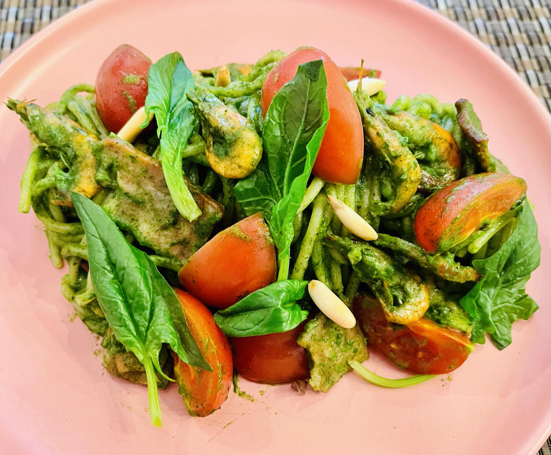 健康低卡吃意面——菠菜意大利面