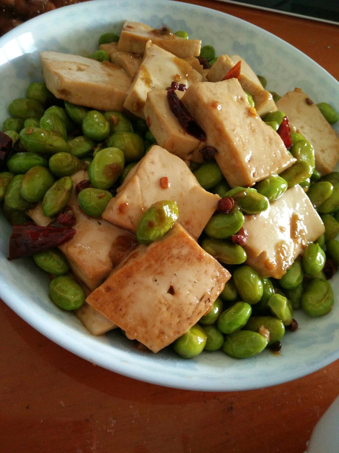 千页豆腐炒毛豆