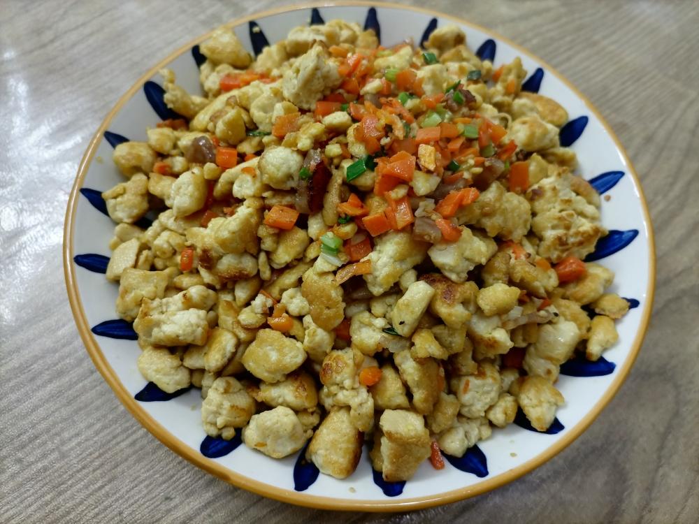 老少皆宜的营养鸡蛋炒豆腐的做法