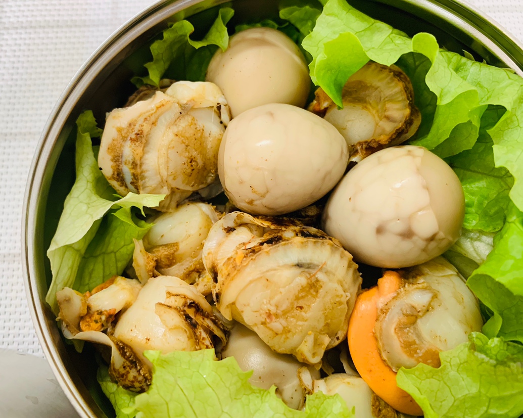 快手清爽的减脂午餐—蒜蓉西兰花香菇木耳、蒸扇贝的做法 步骤4