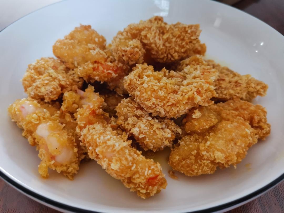 面包糠炸虾