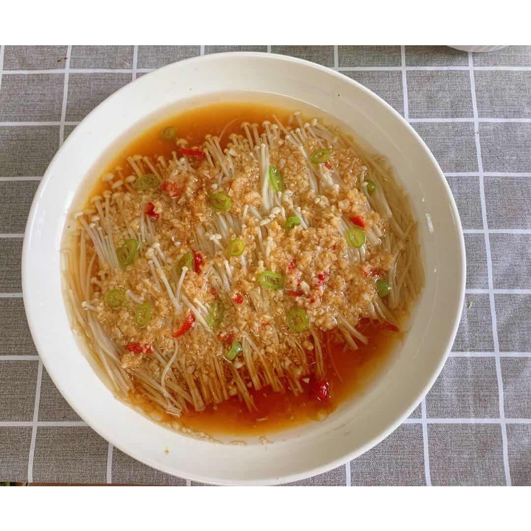 蒜蓉金针菇，简单快手的下饭神菜