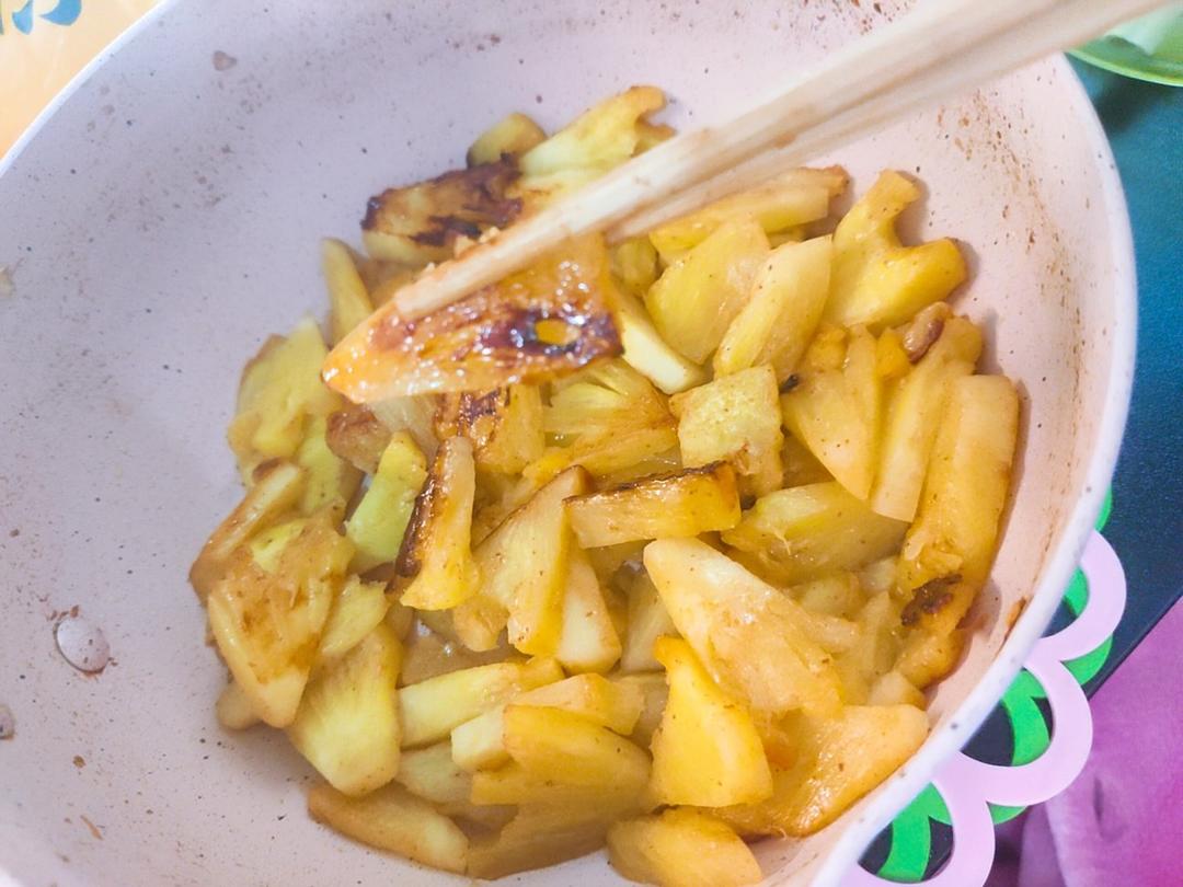 简单好吃的蜜烤菠萝排