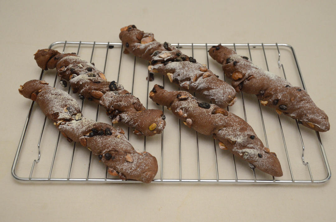 『超香的』全麦可可坚果棒|超级简单的扭棍面包