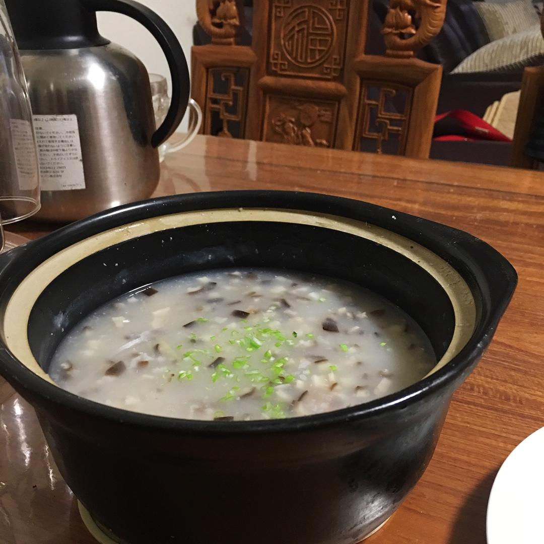 香菇滑鸡粥