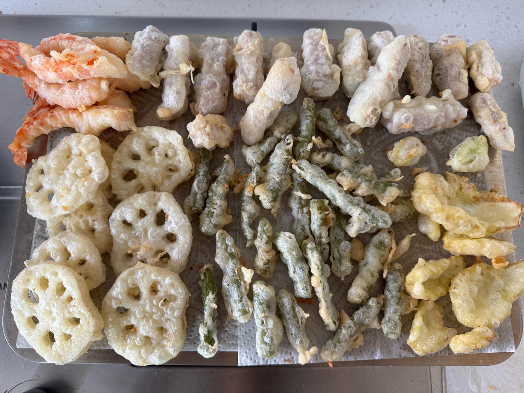 ㊙️炸日式天妇罗面糊的黄金比例✌️《炸天妇罗虾》《炸天妇罗南瓜》