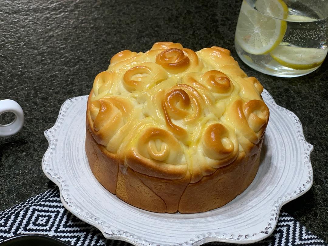 椰蓉淡奶油面包(一次发酵)附椰蓉馅做法