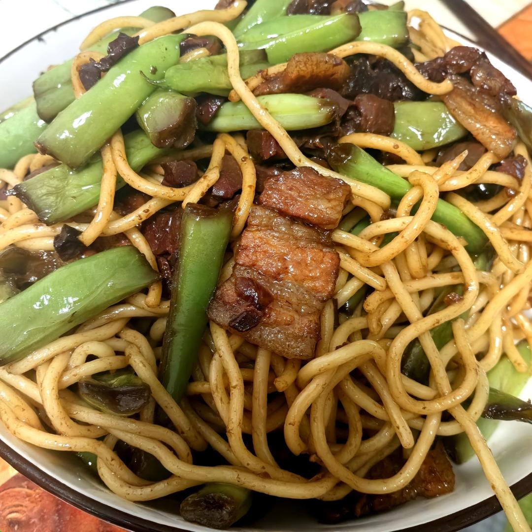 地道老北京扁豆焖面 豆角焖面 太好吃小心吃撑哦