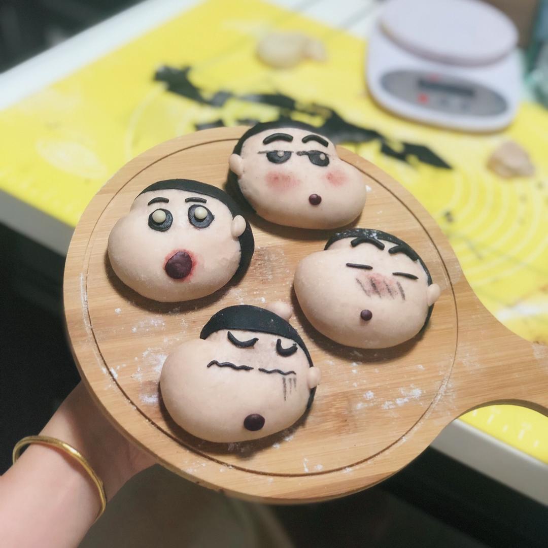 （原创）蜡笔小新可爱表情花样馒头卡通包子