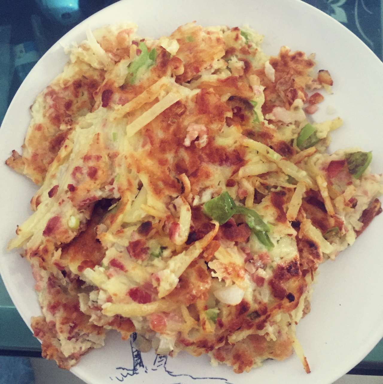 香煎土豆丝鸡蛋饼