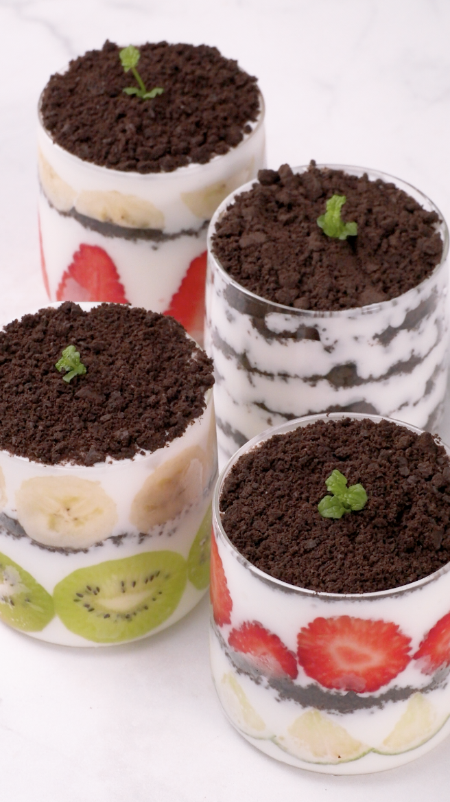 简单高颜值的奥利奥酸奶杯