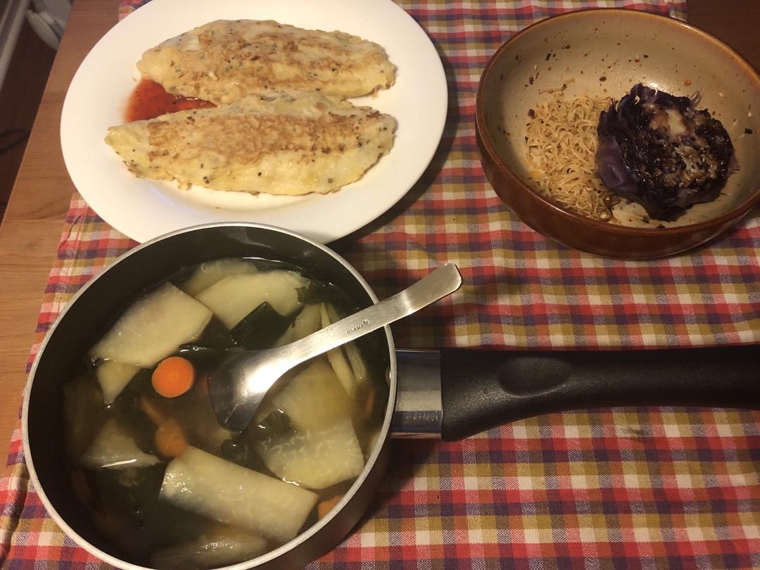三文鱼头味噌汤