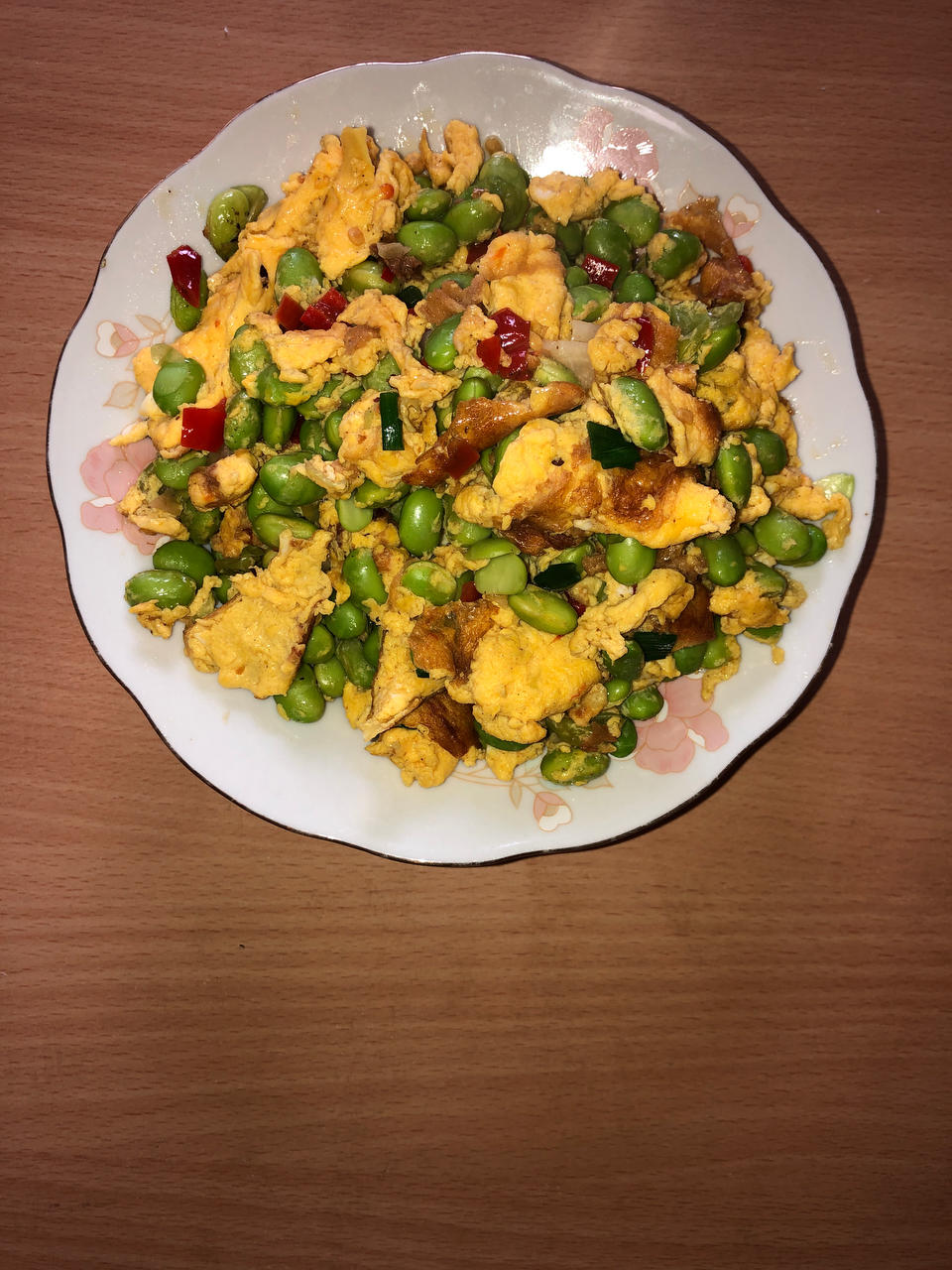 毛豆炒鸡蛋