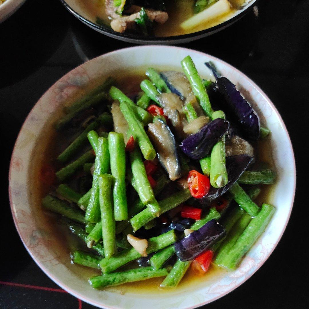 素炒茄子豆角