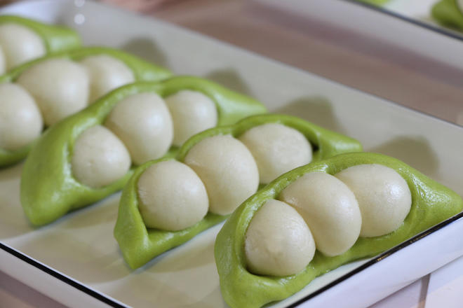 奥田集成灶美食烹饪教程——菠菜汁豌豆馒头的做法