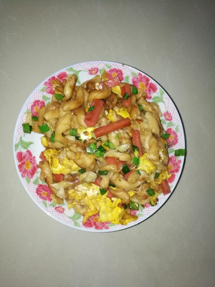 小麻花炒鸡蛋