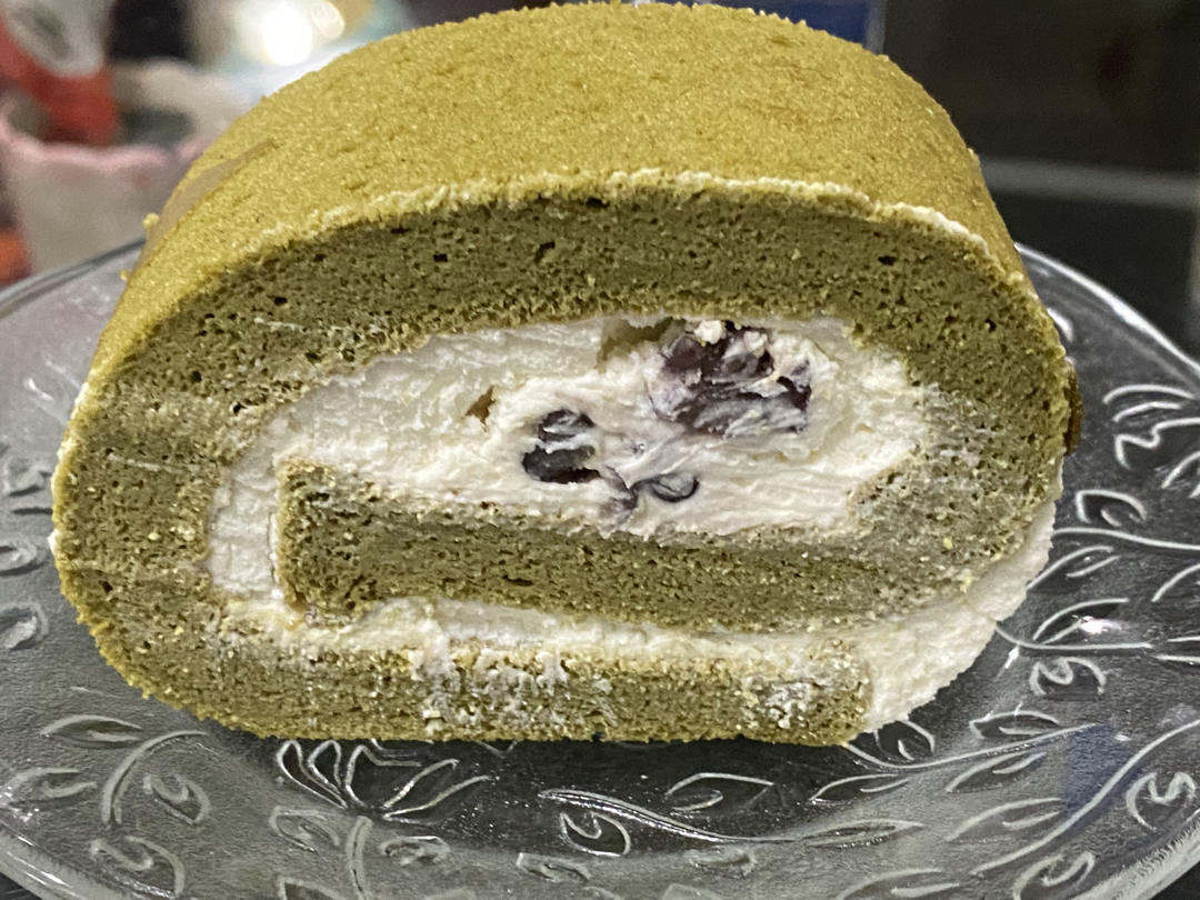 抹茶蜜豆蛋糕卷