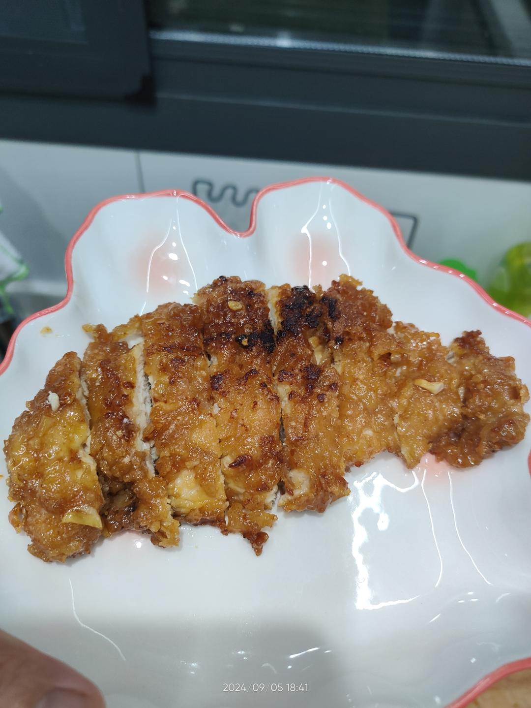 兄妹晚餐，蒜香鸡排