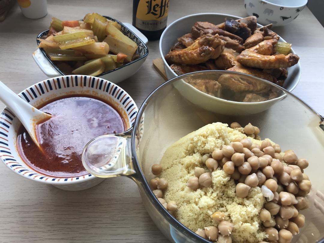 突尼斯朋友做的正宗古斯古斯面couscous