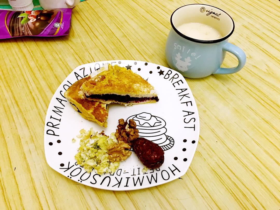 减脂早餐：红薯全麦西多士