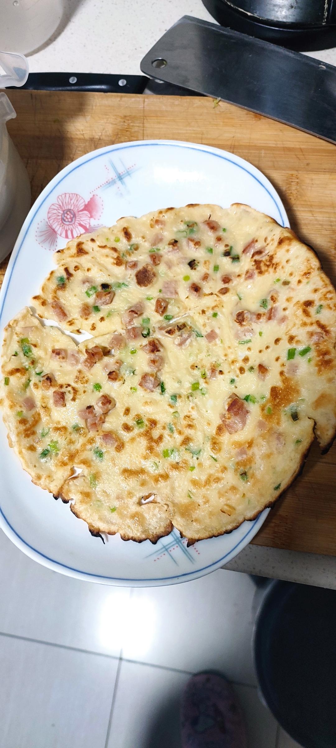 简单快手鸡蛋饼 柔软翻面不破