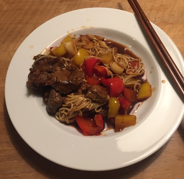 彩椒牛肉粒