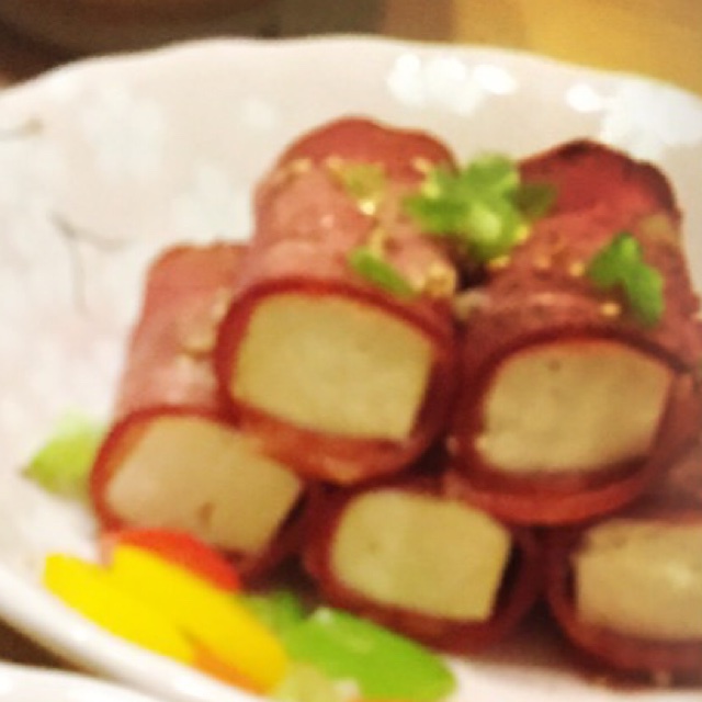 黑椒培根豆腐卷——很简单但很美味