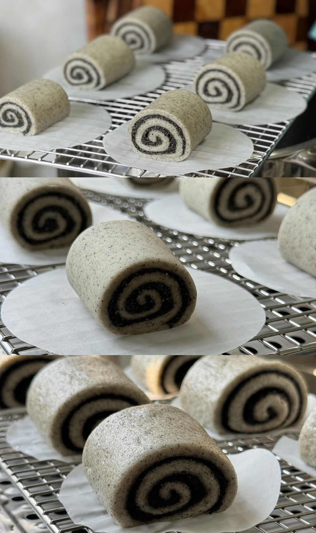 黑芝麻花生卷馒头