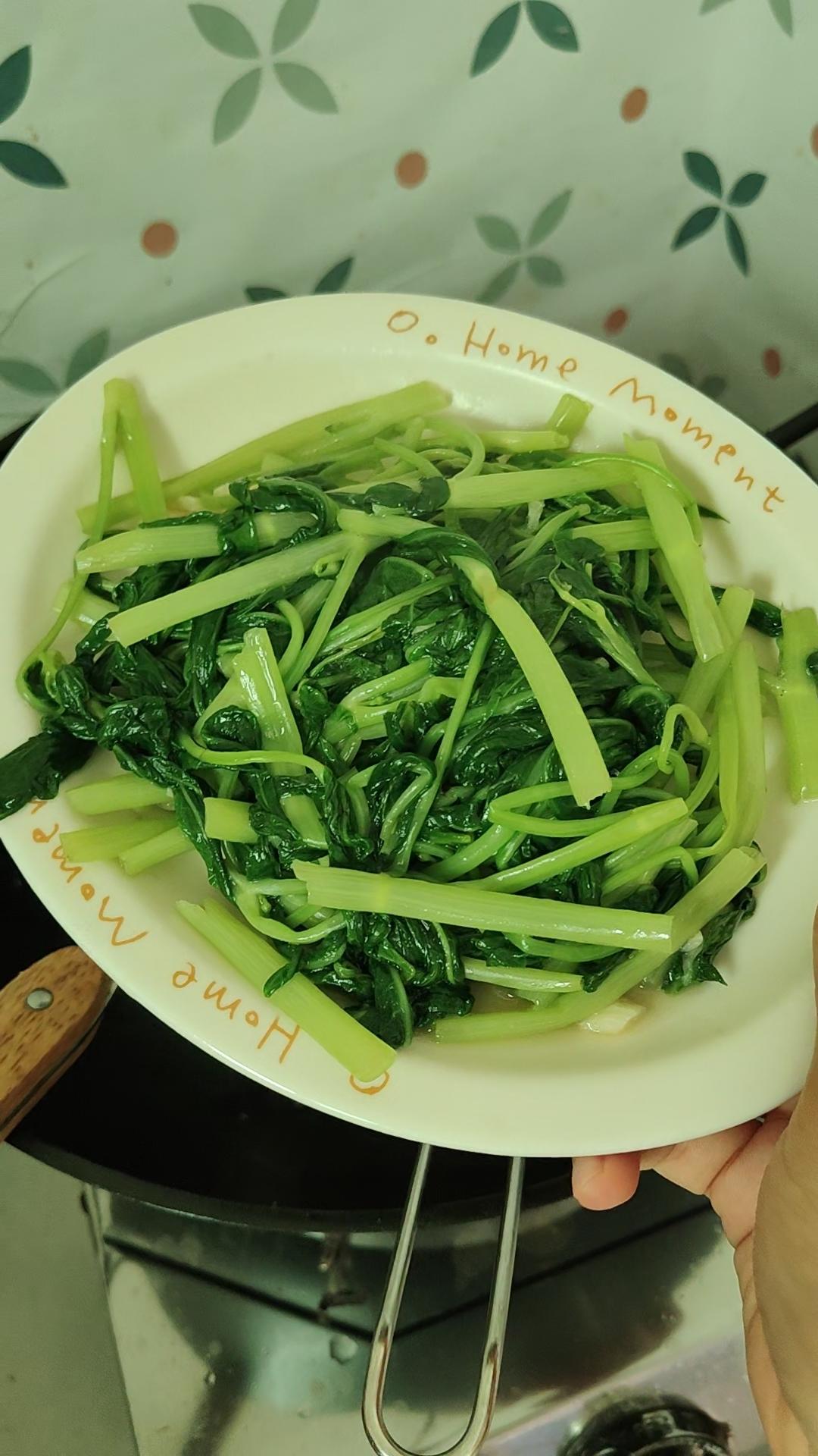 清炒空心菜-脆嫩翠綠不發(fā)黑，2分鐘上菜