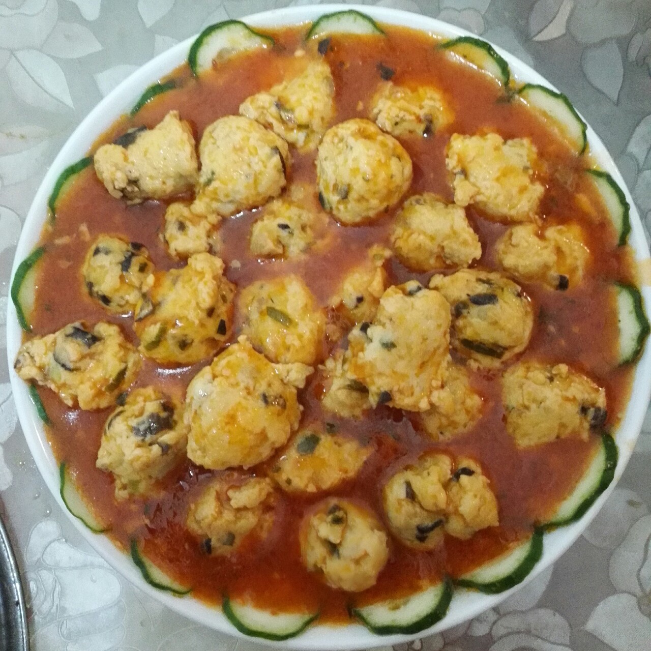 酸酸甜甜【茄汁鸡肉丸】