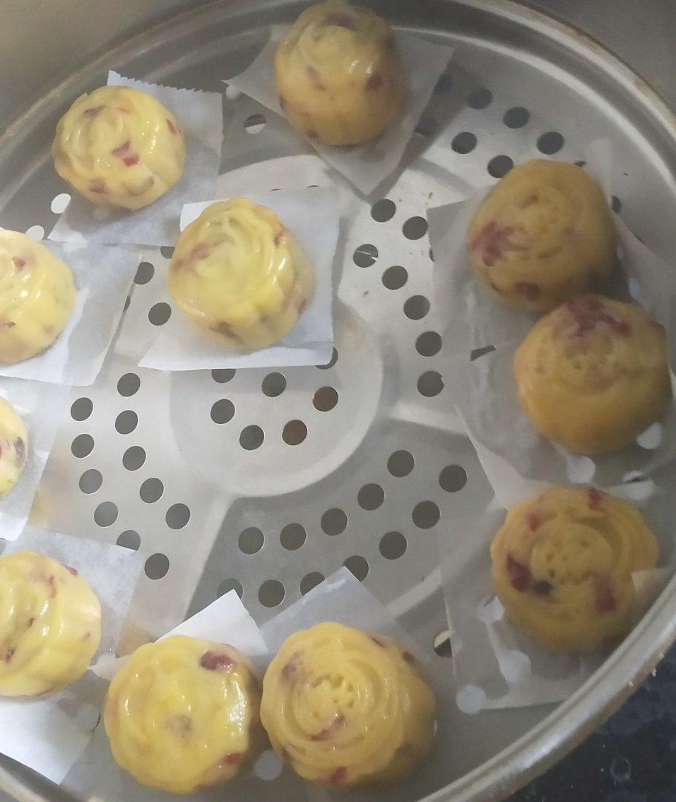 低脂低糖少油超健康的南瓜馅玉米面月饼