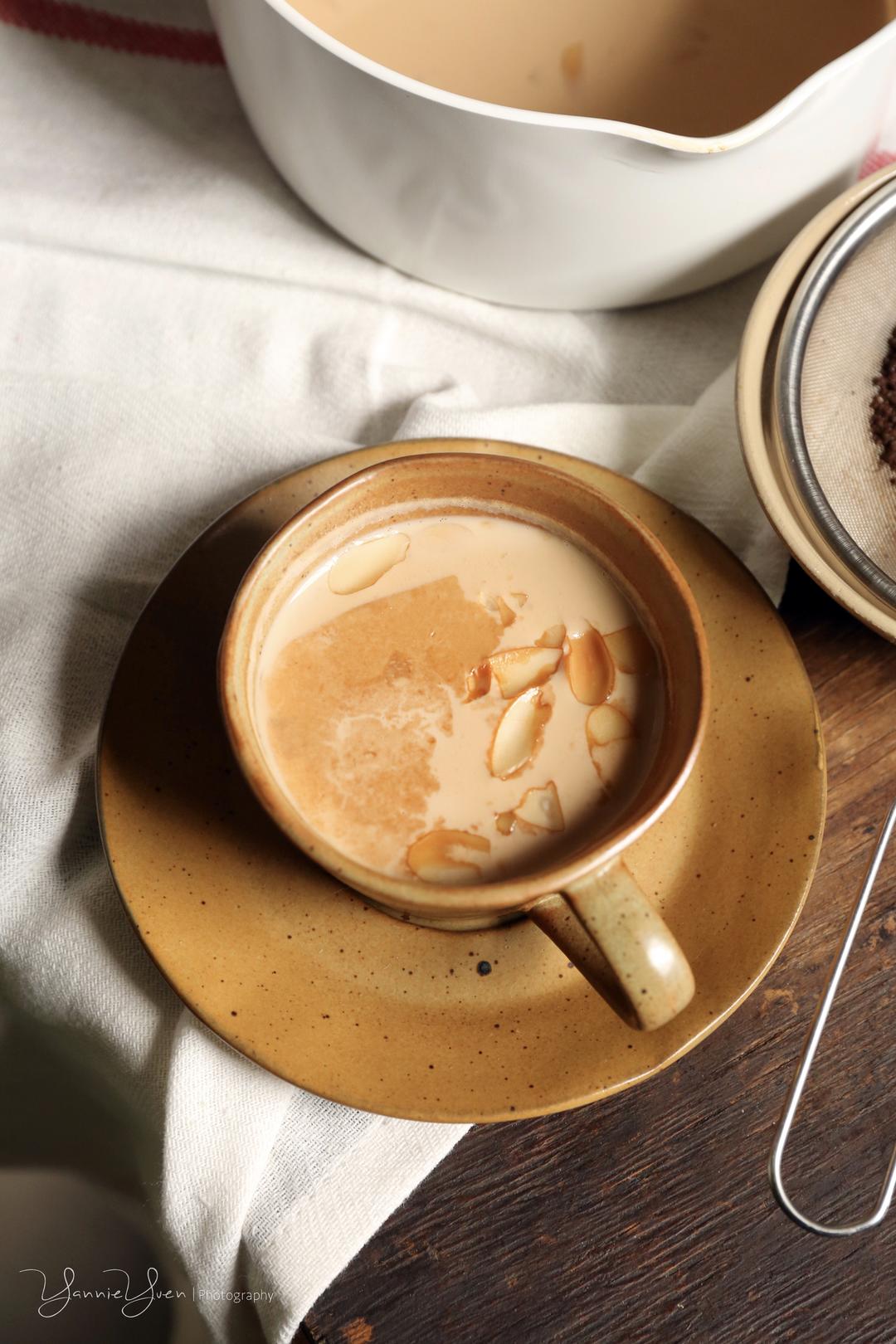 烤杏仁奶茶|减脂低卡的做法