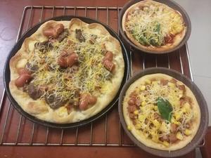 大肉肉pizza够满足，多重馅料摆盘多图版，自制饼底的做法 步骤5